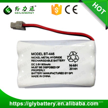 BT-446 aa 800mah 3.6v ni-mh paquetes de baterías recargables para teléfono inalámbrico